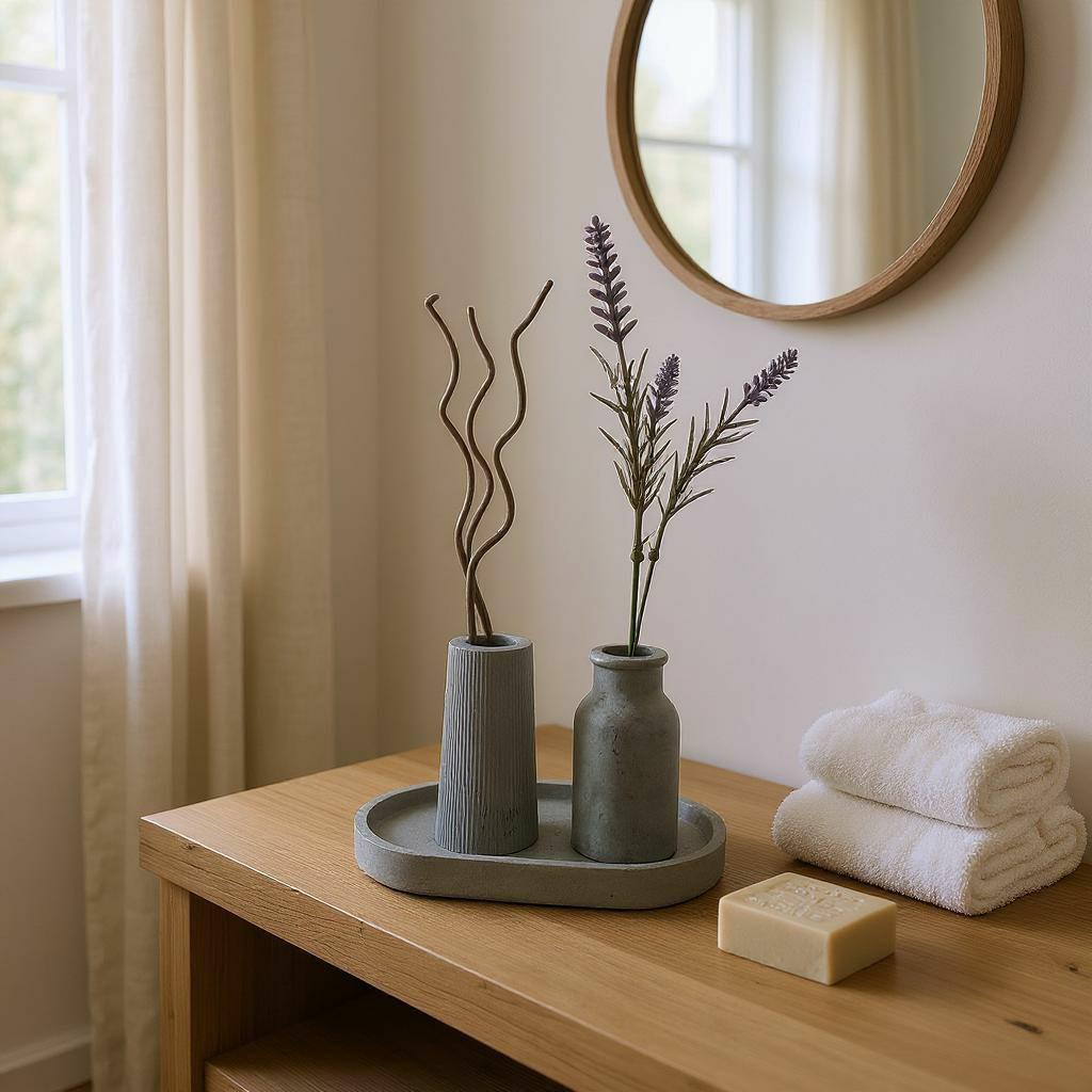 Flower Vase Dio on Tray Set - Image 3